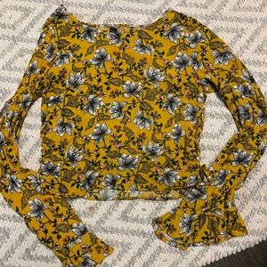 flower cropped Blouse